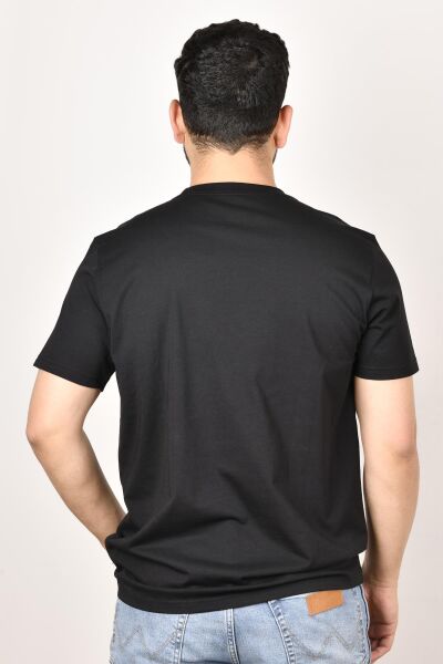Lee L211918001 Erkek Siyah  Bisiklet Yaka T-shirt