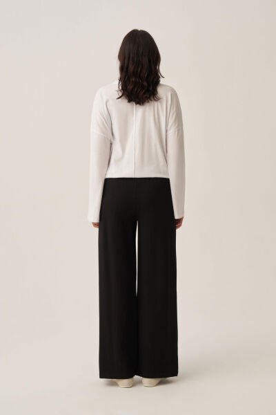 Allday BOB73028AL0 Siyah Kadın Yumuşak Dokulu Bol Paça Eşofman Altı