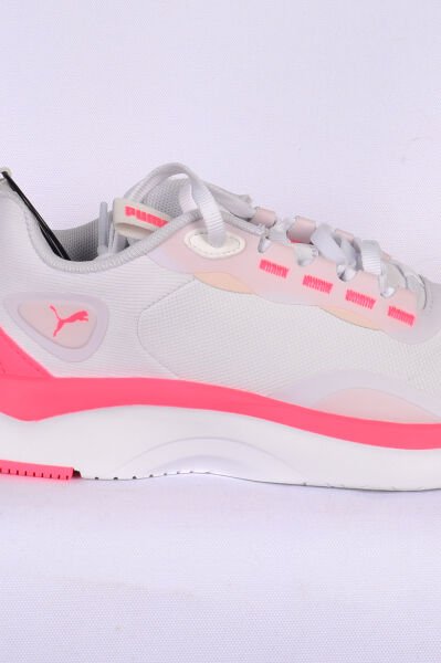 Puma 397673 02 Softride Orla Bağcıklı Ortapedik Taban Yab Destekli Beyaz-Pembe Kadın Spor Koşu Ayakkabısı