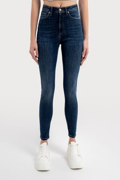 Loft 2036025 Mavi Kadın Natalie Skinny Fit Yüksek Bel Dar Paça Kot Pantolon