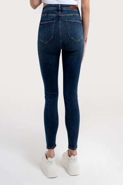 Loft 2036025 Mavi Kadın Natalie Skinny Fit Yüksek Bel Dar Paça Kot Pantolon