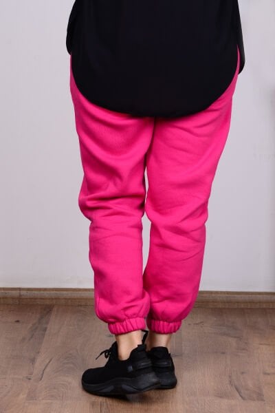Hellie MP-1243 Pembe Beli Ve Paçası Lastikli Kadın Eşofman Altı