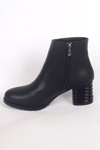 Pierre Cardin 52524 Yandan Fermuarlı Hafif Topuklu Siyah Kadın Kışlık Bot