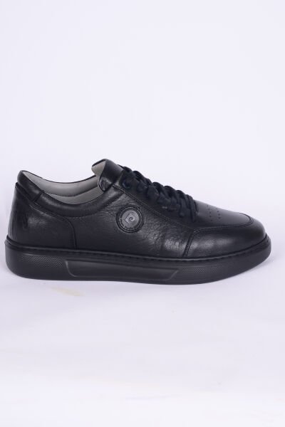 Pierre Cardin 42114 Deri Rahat Taban Bağcıklı Esnek Rahat Siyah Günlük Erkek Sneaker Ayakkabı