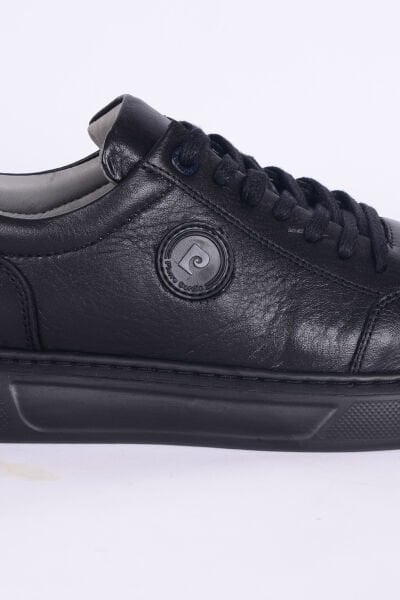 Pierre Cardin 42114 Deri Rahat Taban Bağcıklı Esnek Rahat Siyah Günlük Erkek Sneaker Ayakkabı