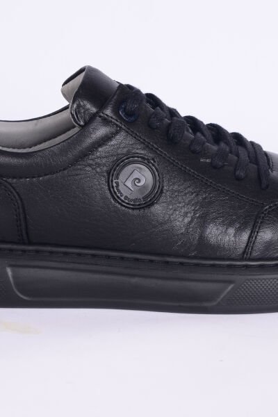 Pierre Cardin 42114 Deri Rahat Taban Bağcıklı Esnek Rahat Siyah Günlük Erkek Sneaker Ayakkabı