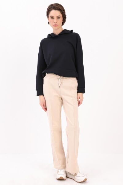 Allday BOB73003AL9 Taş Kadın Büyük Beden Cepli Likralı Eşofman Altı