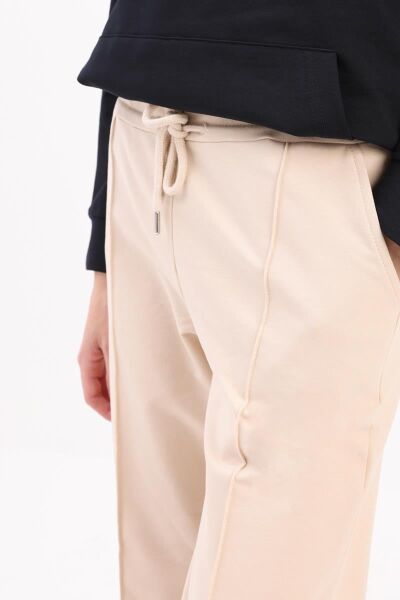 Allday BOB73003AL9 Taş Kadın Büyük Beden Cepli Likralı Eşofman Altı