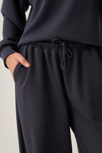 Allday BOB73036AL0 Lacivert Kadın Pamuklu Bol Paça Eşofman Altı