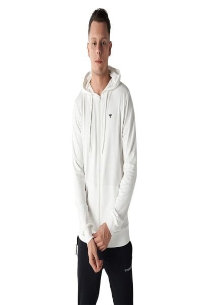 Hummel 921836 Siyah Erkek Regular Fit  Fermuarlı Kapüşonlu Sweat