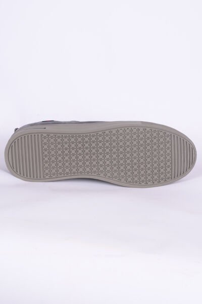 Pierre Cardin 10206 Deri Rahat Taban Bağcıklı  Desenli Esnek Rahat Gri Günlük Erkek Sneaker Ayakkabı