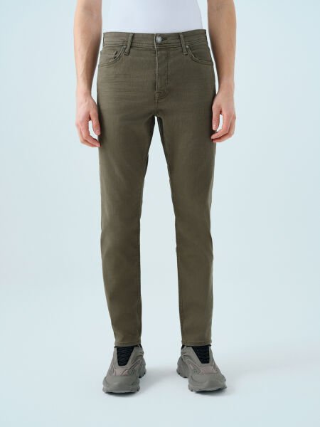Loft LF2039483 Haki Erkek Slim Fit Kot pantolon