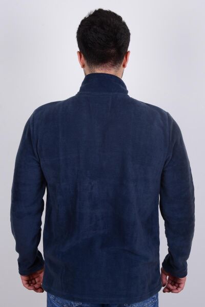Cazador 5632 Mavi Önü Fermuarlı Erkek Polar Sweat