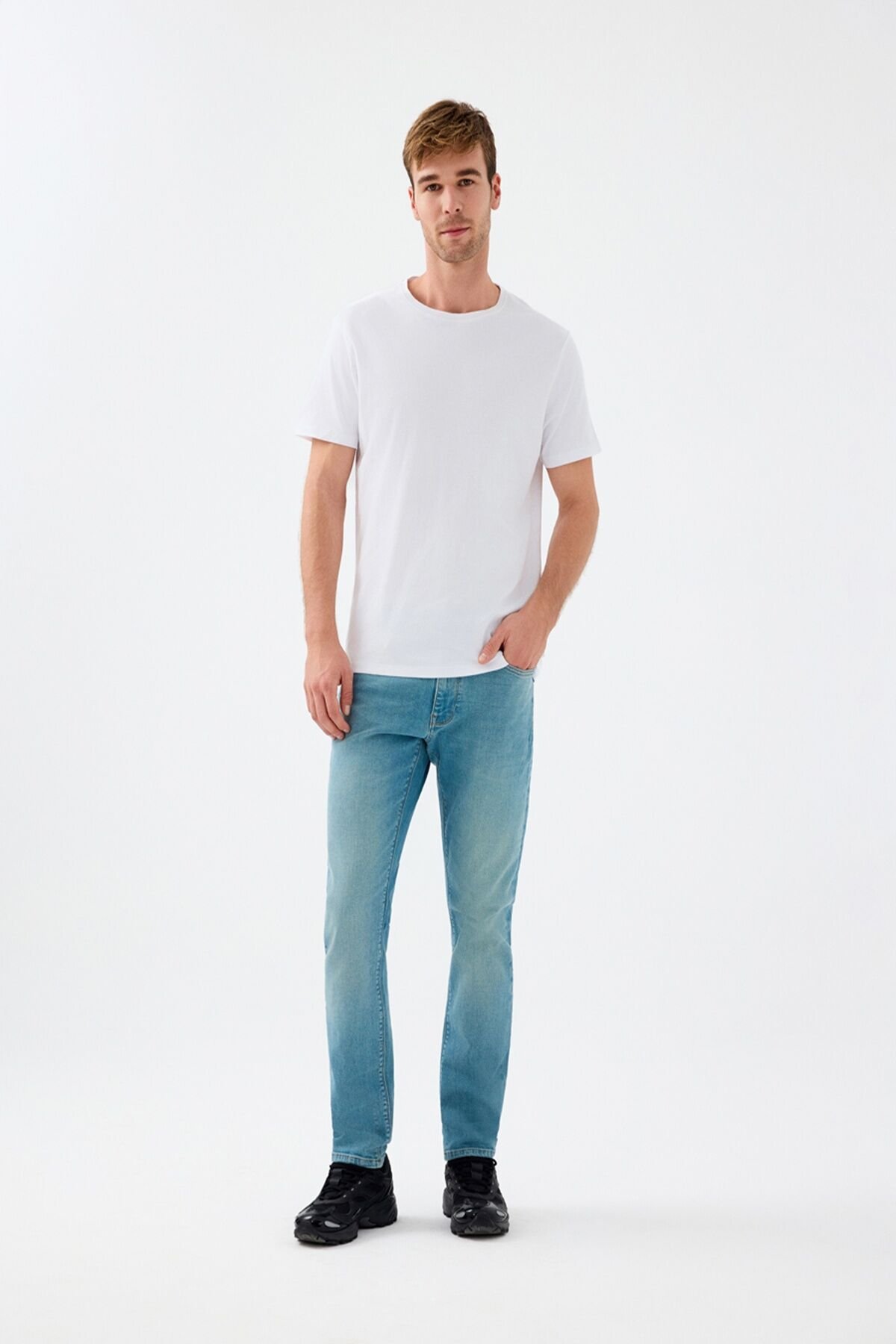 Loft 2036089 Mavi Erkek Ricardo Slim Fit  Normal Bel Daralan Paça %98 Pamuk Kot Pantolon