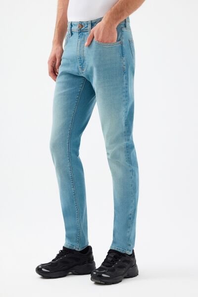 Loft 2036089 Mavi Erkek Ricardo Slim Fit  Normal Bel Daralan Paça %98 Pamuk Kot Pantolon