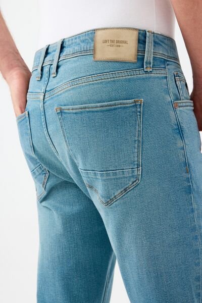 Loft 2036089 Mavi Erkek Ricardo Slim Fit  Normal Bel Daralan Paça %98 Pamuk Kot Pantolon