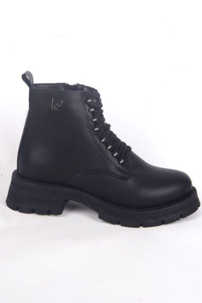 Pierre Cardin 54193 Ortapedik Taban Bğcıklı Geniş Tabanlı Hafifi Topuklu Siyah Kadın Kışlık Bot