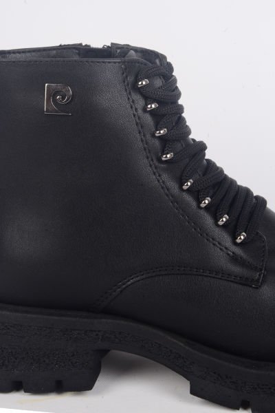 Pierre Cardin 54193 Ortapedik Taban Bğcıklı Geniş Tabanlı Hafifi Topuklu Siyah Kadın Kışlık Bot