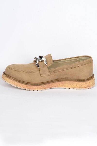 Walkway Dkc2307 Bej Süet Kadın Günlük Ayakkabı