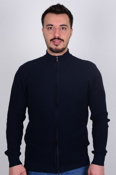 Cazador3016 Lacivert Önü Fermuarlı Erkek Hırka