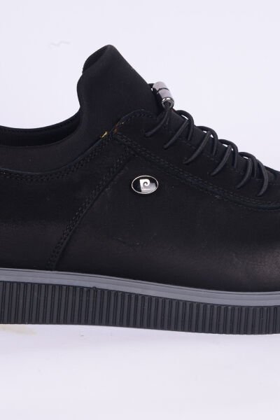 Pierre Cardin 61896 Deri-Nubuk Vıp Ortopedik Taban Siyah Günlük Erkek Ayakkabı