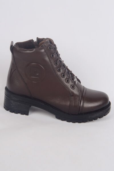 Pierre Cardin 54062 Hafif Topuklu Yandan Fermuarlı Ortapedik Tabanlı Kadın Kahverengi Kışlık Bot