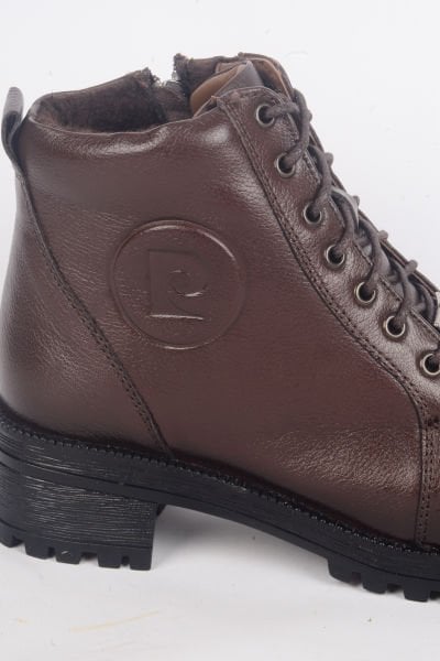 Pierre Cardin 54062 Hafif Topuklu Yandan Fermuarlı Ortapedik Tabanlı Kadın Kahverengi Kışlık Bot