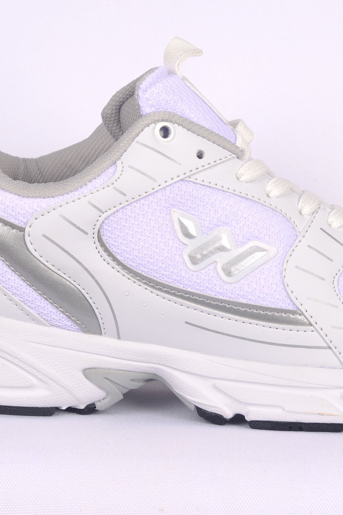 Walkway Run M Beyaz Gümüş Ortapedik Taban Erkek Fileli Spor Ayakkabı