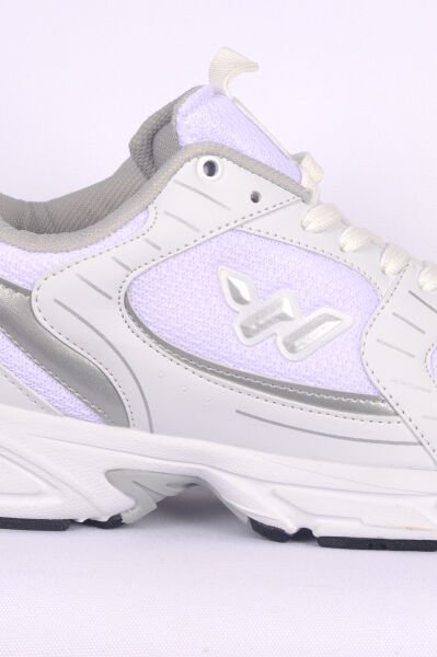 Walkway Run M Beyaz Gümüş Ortapedik Taban Erkek Fileli Spor Ayakkabı