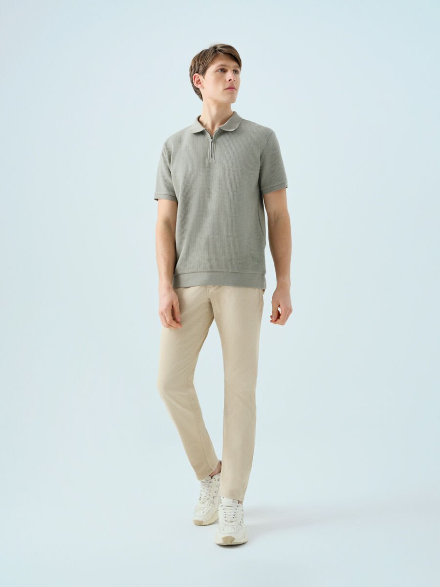 Loft LF2039483 Bej Erkek Slim Fit Kot Pantolon