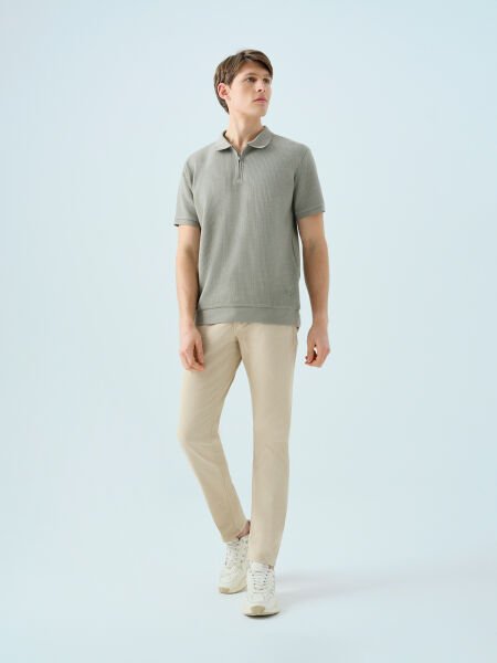 Loft LF2039483 Bej Erkek Slim Fit Kot Pantolon