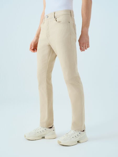 Loft LF2039483 Bej Erkek Slim Fit Kot Pantolon
