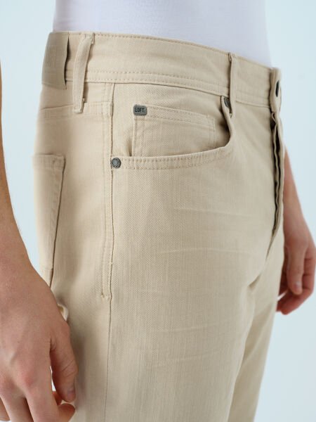 Loft LF2039483 Bej Erkek Slim Fit Kot Pantolon