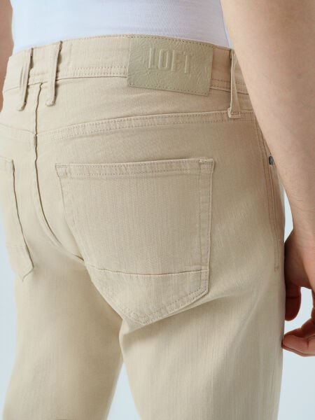 Loft LF2039483 Bej Erkek Slim Fit Kot Pantolon