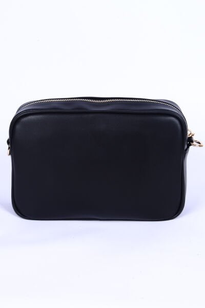 Carus Laaw23000016 Siyah Kadın Laura Ashley Kumaş Detaylı Deri Omuz Çanta