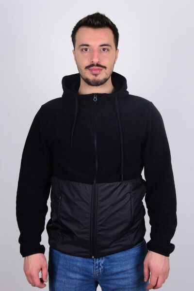 Cazador 23KCEEO05116 Siyah Önü Fermuarlı Erkek Polar