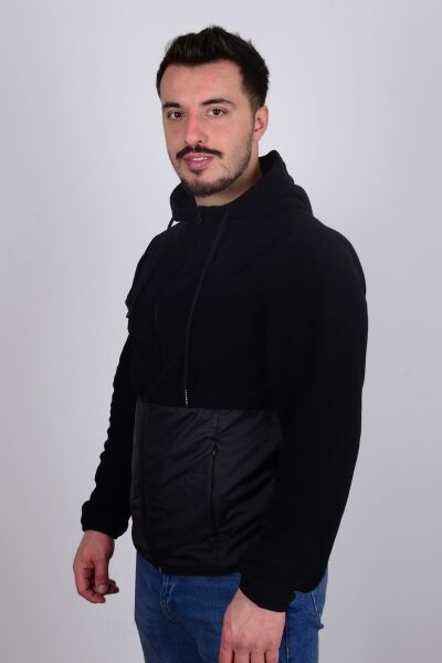 Cazador 23KCEEO05116 Siyah Önü Fermuarlı Erkek Polar