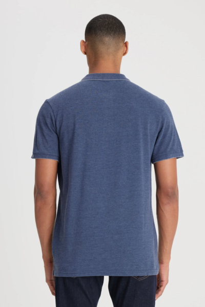 Lee L231369TF İndigo Erkek Regular Fit Normal Kesim Polo Yaka Rahat %100 Pamuk Tşört