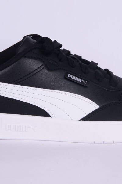 Puma 389371-02 Court Ultra Lite Deri Rahat Taban Bağcıklı Rahat Hafif Esnek Siyah Günlük Unisex Ayakkabı