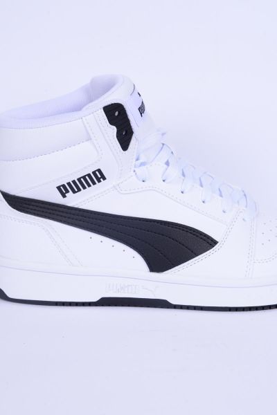 Puma 392326-02 Rebound V6 Beyaz-Siyah Erkek Spor Ayakkabı