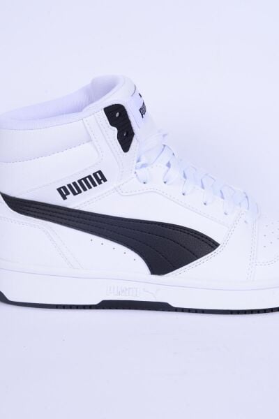 Puma 392326-02 Rebound V6 Beyaz-Siyah Erkek Spor Ayakkabı