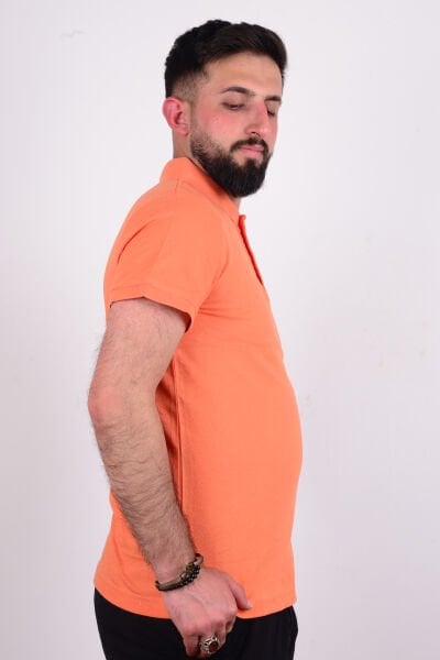 Cazador 24YCEEO04713 Mandalina Erkek Slim Fit Polo Yaka Dar Kesim Pike Tşört