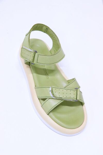 Pierre Cardin 7100 Kadın Yeşil Sandalet