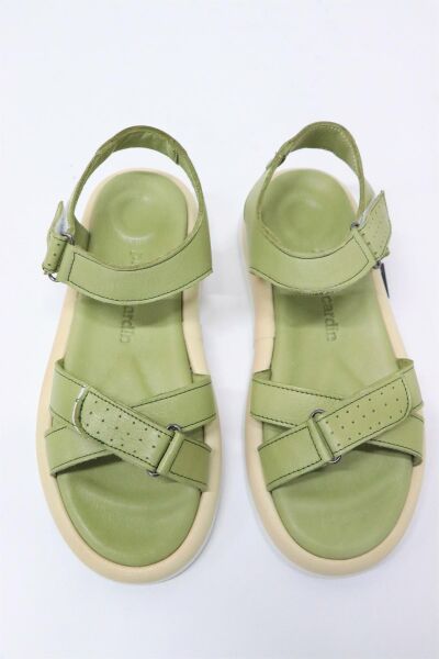 Pierre Cardin 7100 Kadın Yeşil Sandalet