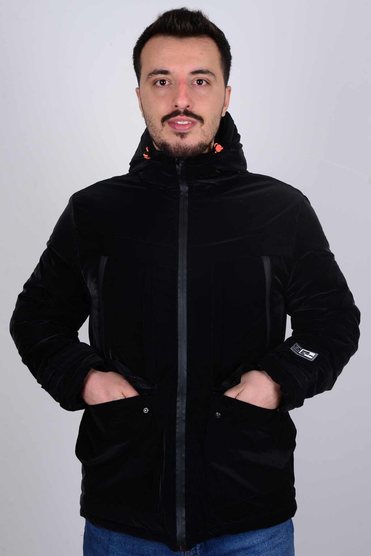 Cazador 23KCEED01056 Siyah Mikro Erkek Mont