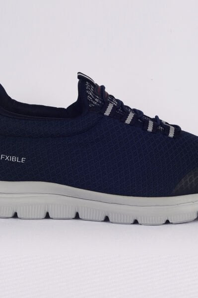 Walkway  Flexible 85 M Lacivert Buz Lastik Bağcıklı Yumuşak Tavan Fileli Erkek Ayakkabı