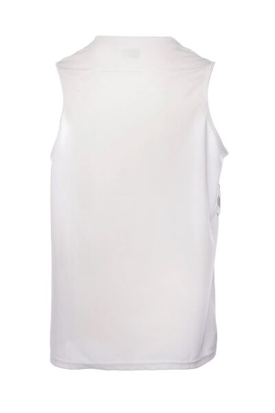 Hummel   Beyaz Erkek Sıfır Kollu Bisiklet Yaka Yandan Gri Çizgili Dream T-Shirt