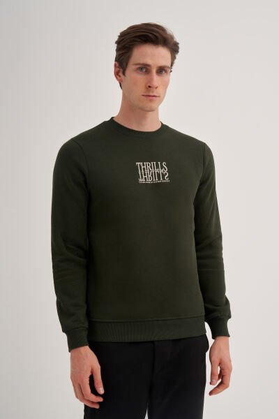 Cazador 24KCEEO05223 Hunter Erkek 3 İplik Logolu Bisiklet Yaka Sweat Tshirt