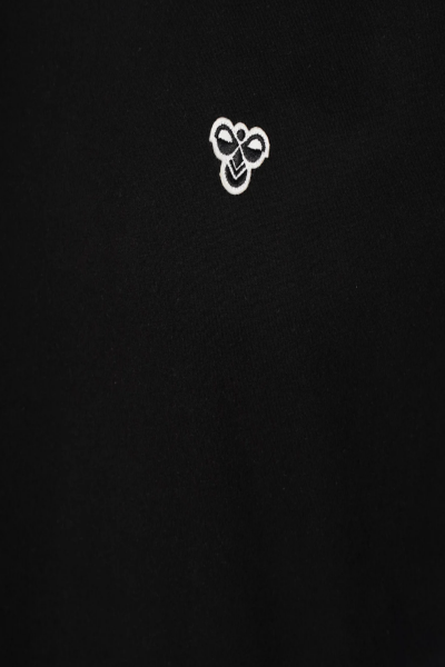 Hummel 911865-2001 T-IC ICO Siyah Erkek Regular Kesim Bisiklet Yaka Göğüsten Logolu Tshirt