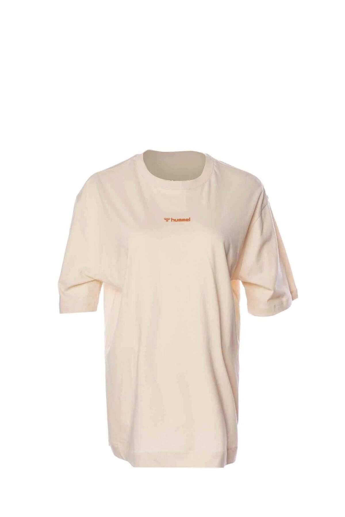 Hummel 911923 HMLARİA Bej Kadın Bisiklet Yaka Kısa Kol Tshirt